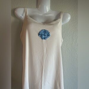 Hand sewn seashell tank top
